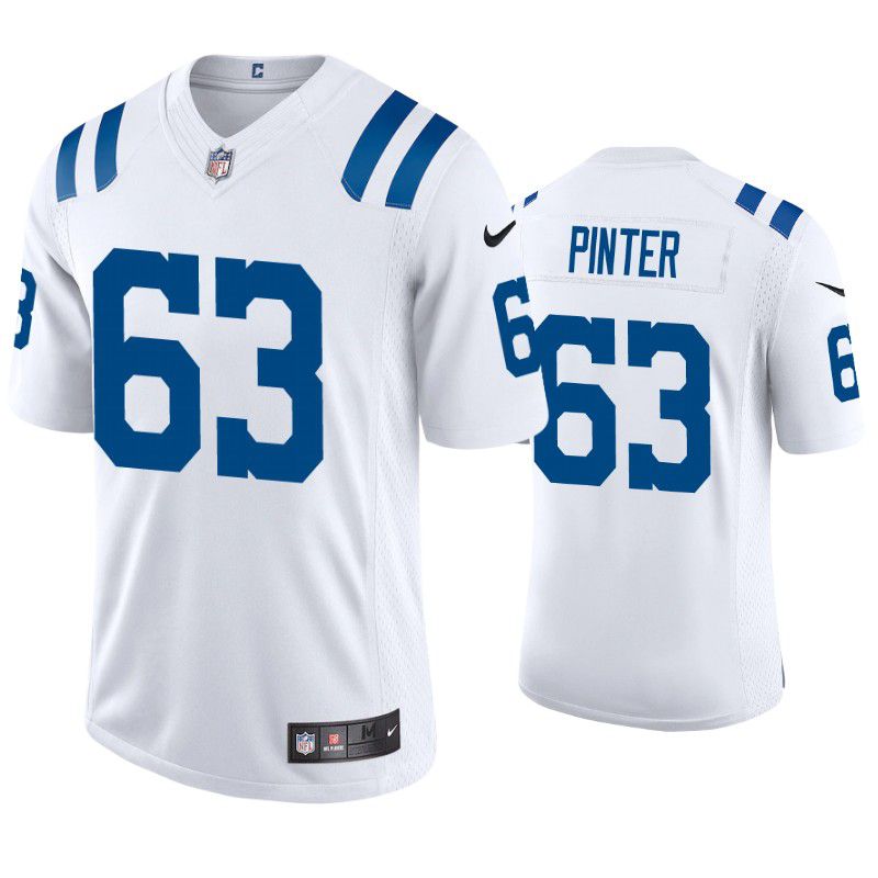 Men Indianapolis Colts 63 Danny Pinter Nike White Limited NFL Jersey